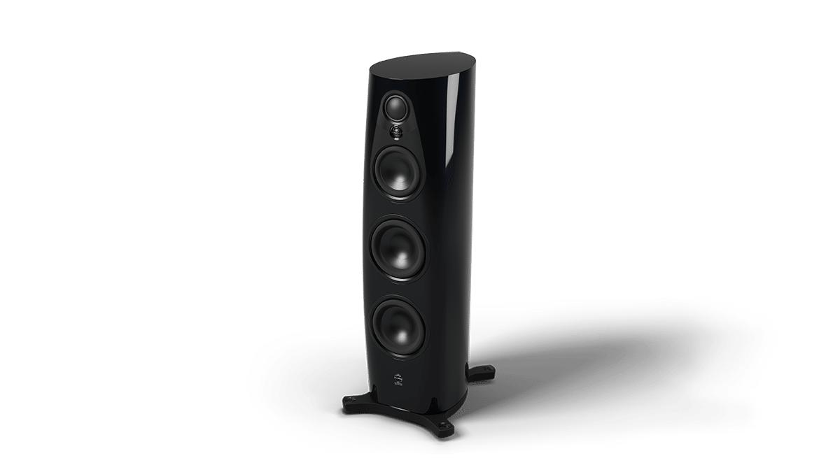 Linn 360 floorstanding speakers in heritage black