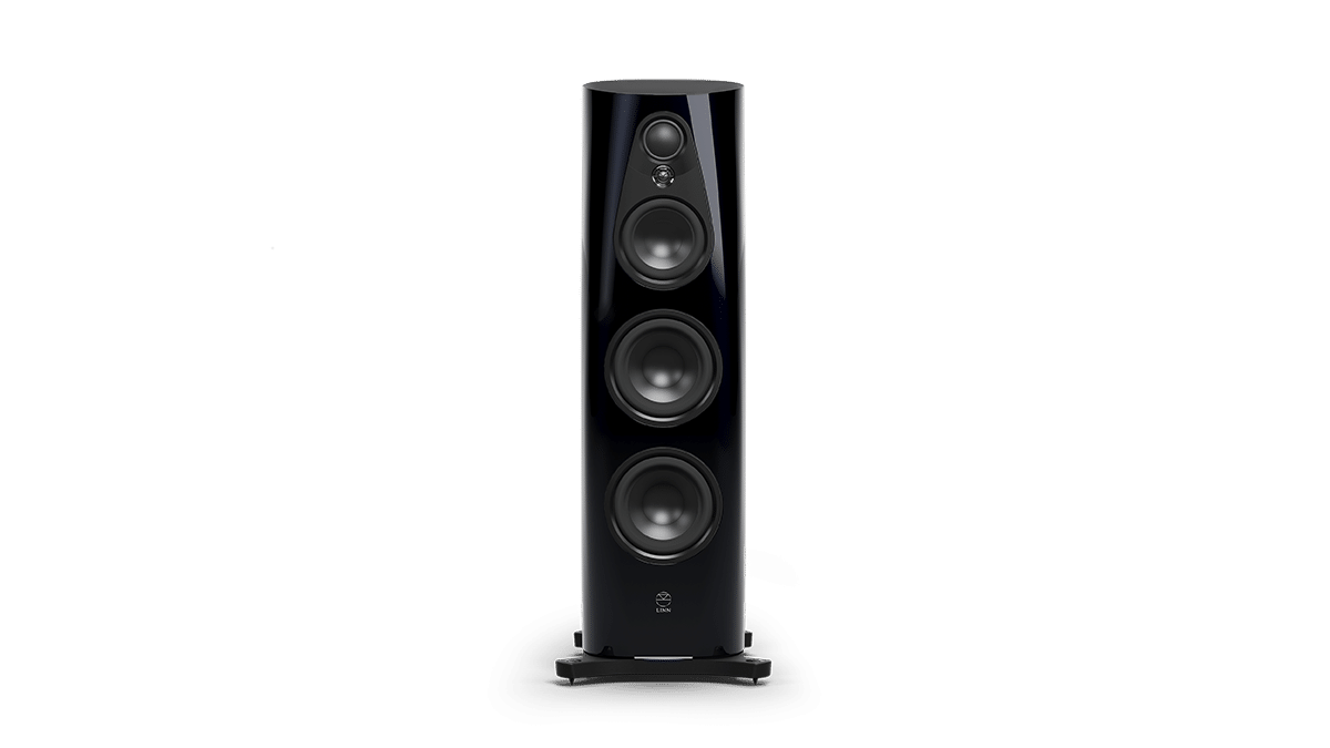 Linn 360 floorstanding speakers in heritage black