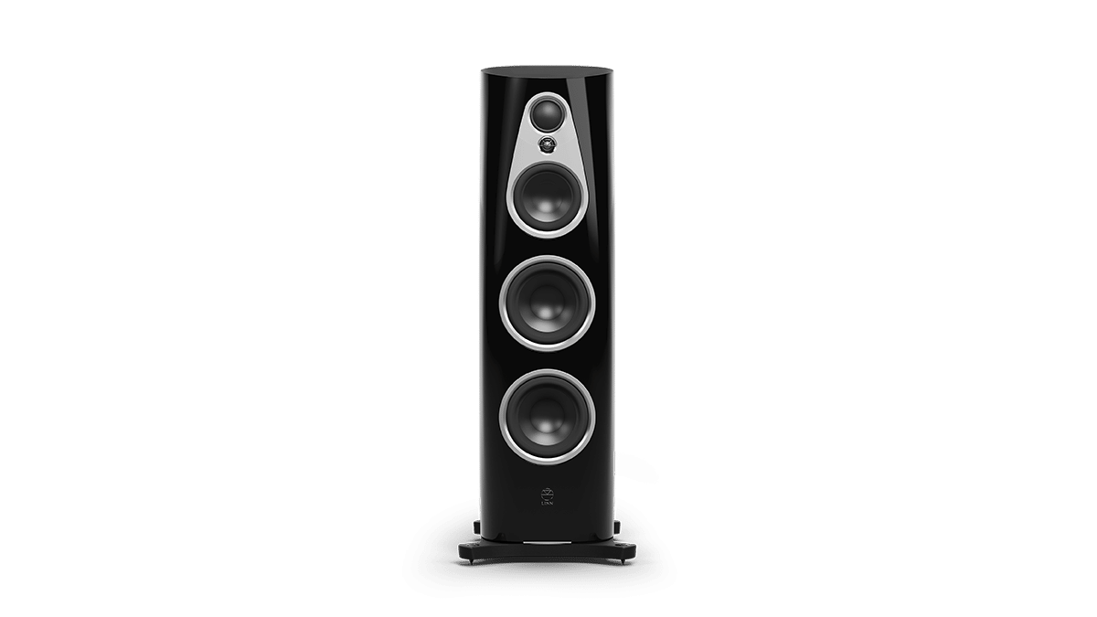 Linn 360 loudspeakers in Piano black and silver